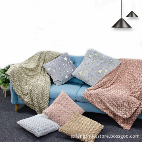 super soft plush Flannel Glow in the Dark Throw Blanket